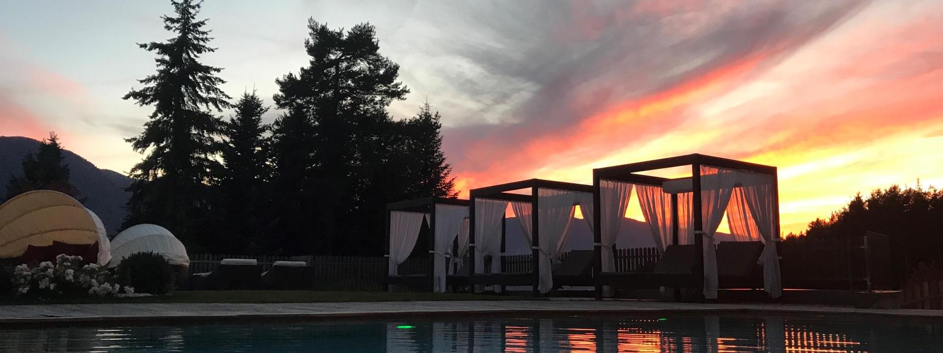 Outdoor Pool at the Evening