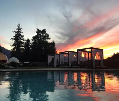 Outdoor Pool at the Evening