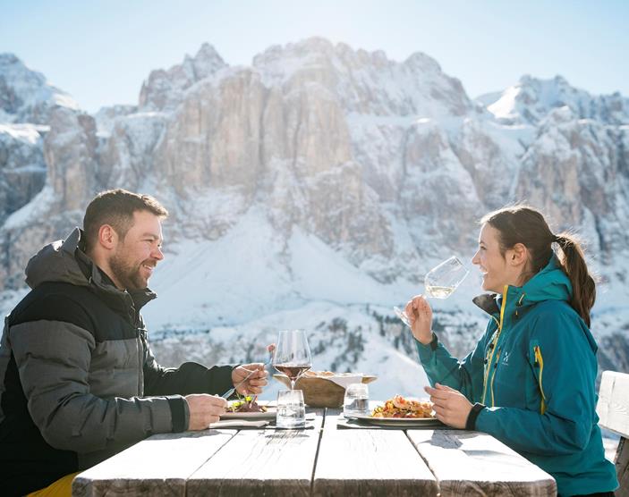 Lunch at a ski hut