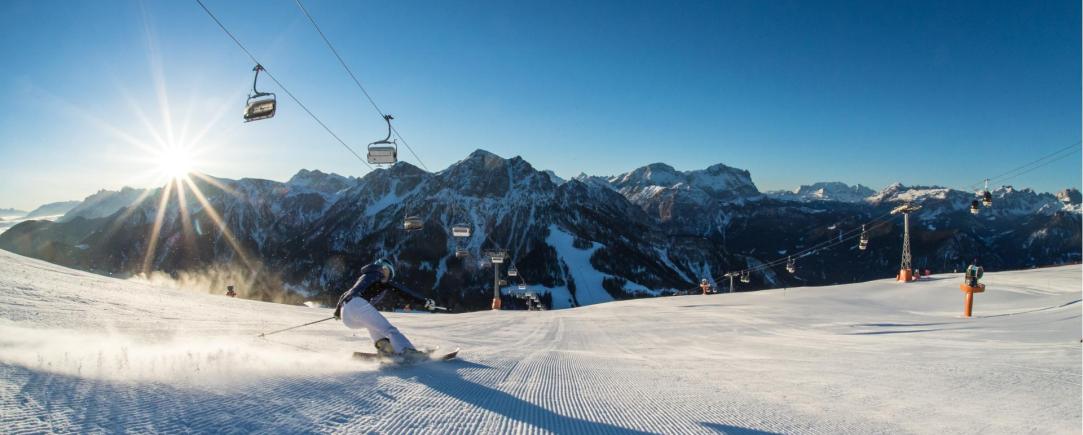 Skifahren in den Dolomiten